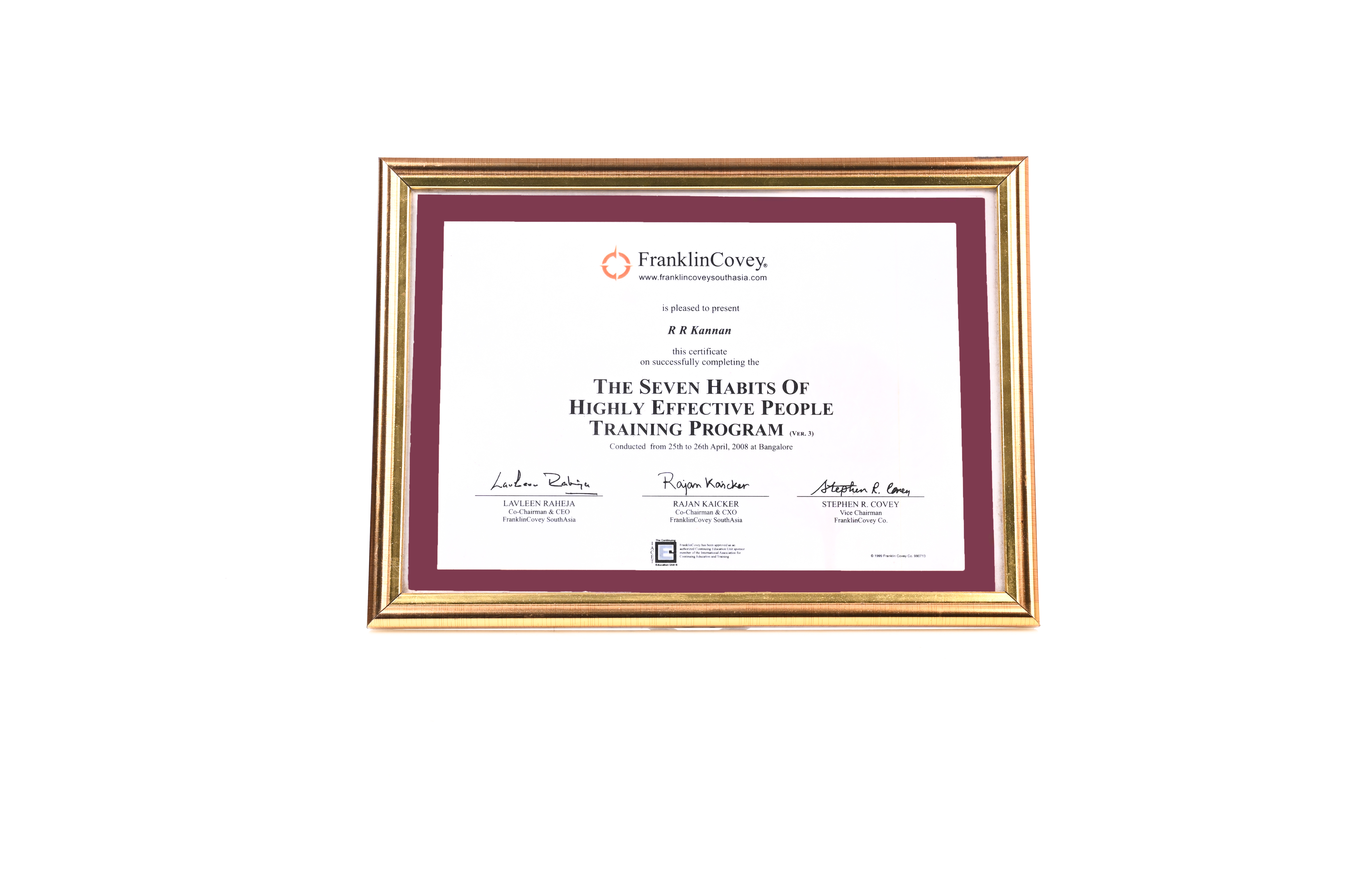 7 Habits Training Completion